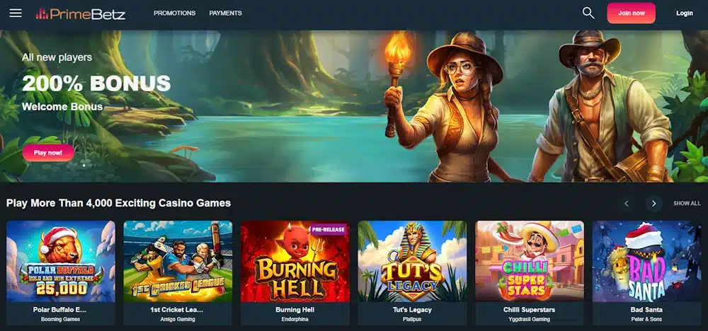 PrimeBetz Casino Review - Starscream Casinos Gallery