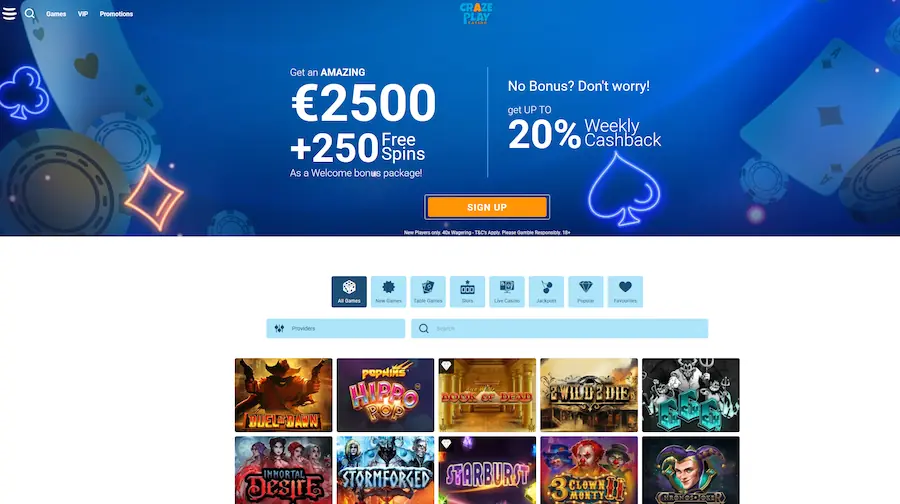 CrazePlay Casino Bonus Offer